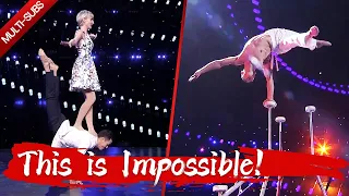 Acrobatic muscle man challenges physical extremes | Amazing Chinese