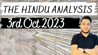 THE HINDU Analysis, 3 October 2023 | Daily News Analysis for UPSC IAS |