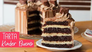 Receta Tarta Kinder Bueno con bizcocho | Chocoreto Recetas