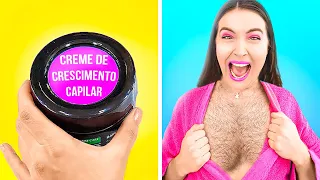 AS MELHORES PEGADINHAS para zoar AMIGOS | Pegadinhas Malucas de Maquiagem e Cabelo, por 123 GO! GOLD