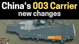 China 003 Aircraft Carrier new changes: Flight deck painted. Sea Trial expected.