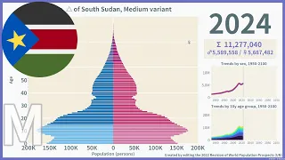 [🇸🇸South Sudan] Population Pyramid (1950-2100) / WPP2022 Medium