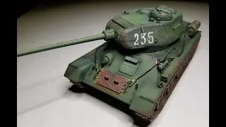 Academy 1/35 scale Soviet T-34/85 "Berlin 1945" kit build