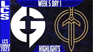 GG vs EG Highlights | LCS Summer 2023 W5D1 | Golden Guardians vs Evil Geniuses