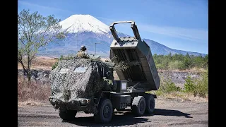 Marines hone their artillery skills near Mount Fuji