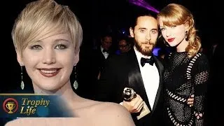 Taylor Swift Flirting with Jared Leto & Jennifer Lawrence's Big Golden Globes 2014 Win