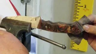 Making a Lava knife handle