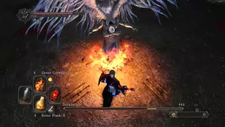 Pyromancer vs. Darklurker boss fight Dark Souls II