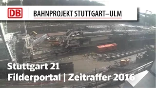 Stuttgart 21: Filderportal (Zeitraffer 2016)