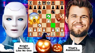 Use This Knight Sacrifice GAMBIT To Shock Everyone in Chess: Halloween Gambit | Chess Opening | AI