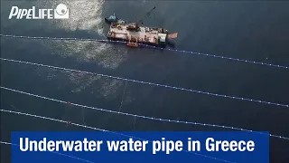 Underwater potable water pipe for Greek island Aegina