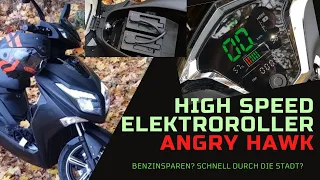 Elektroroller Angry Hawk (80 km/h!) - Vorstellung, Kosten & Fahrbericht - Test 2021