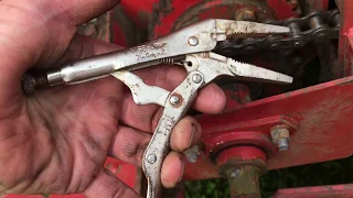 tips for easy replacing connector link (pulling and replacing) roller chain on your farm, bike etc