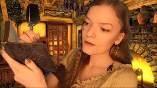 Planning our new Home 🏹 Skyrim ASMR Roleplay (writing with quill, cleaning weapons, stormy weather)