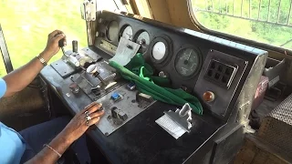 [IRFCA] Dibrugarh Rajdhani Express locomotive Cab Ride, Inside WDP4B "GT46PACe" Locomotive