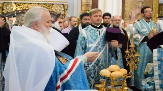 Всенощное бдение в день Минской иконы Божией матери  в Свято-Духовом кафедральном соборе Минска.