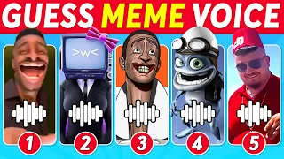 Guess The Meme By Voice | TV Man, Happy Cat, Skibidi Toilet, Skibidi Dom Dom Yes Yes, MrBeast