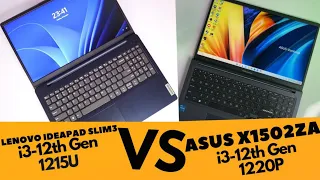 Asus Vivobook 15 i3-12th Gen VS Lenovo IdeaPad Slim3 i3-12th Gen Laptop | Who's best?