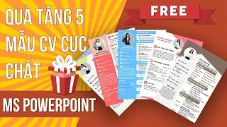 Free 5 mẫu CV xin việc đơn giản dễ làm | Trường học PowerPoint