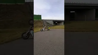 ktm exc 300 tpi six days circle wheelie crash