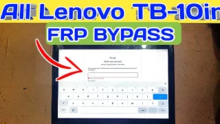 All Lenovo TB-10in Frp Bypass 2022 Without PC || lenovo frp  bypass || lenovo tab 10 frp bypass 2022