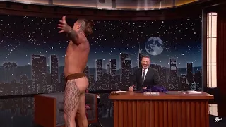 Jason Momoa Undresses On The Jimmy Kimmel Show