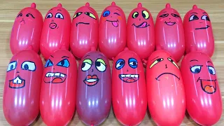 RED BALLOONS | Making Slime with Funny Balloons - Satisfying Slime video #1207