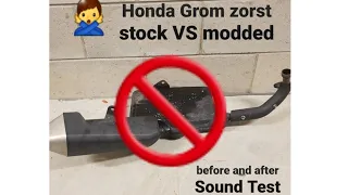 2018 Honda Grom Exhaust Upgrade Stock VS Modded / Aftermarket Install