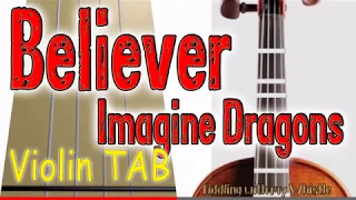 Believer - Imagine Dragons - Violin - Play Along Tab Tutorial