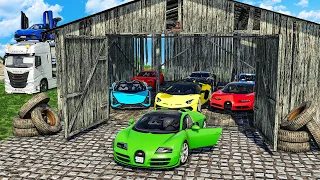 LUXURY Cars in the ABANDONED Farm (Farming Simulator 19)