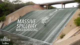 WAKEBOARDING DOWN MASSIVE SPILLWAY - ALL TERRAIN - BEHIND THE SCENES with Graeme Burress