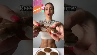 3 ingredient Reese's peanut butter rice cakes! 🤤 Tutorial