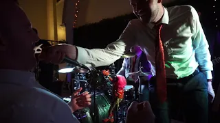 James smashing some Blink 182 - First Date drums on his wedding day