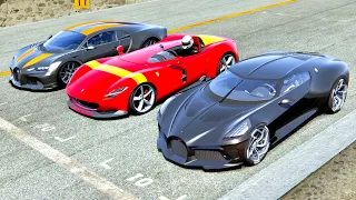 Bugatti La Voiture Noire vs Ferrari Monza SP1 vs Bugatti Chiron Super Sport 300+ - Highlands