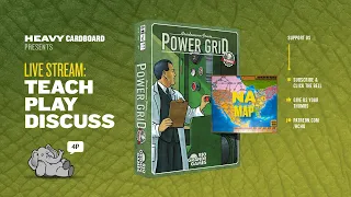 Power Grid - North America- 4p Teaching, Play-through, & Round table by Heavy Cardboard