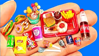 25 DIY FAST FOOD 🍔 für BARBIE DOLL | Lays, Chupa Chups, McDonald’s, KFC, Pepsi, Donuts und mehr