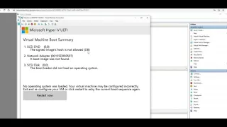 Hyper V -Vid01-UEFI -Control alt Del-Stuck on Boot summary-keyboard Input Issue-Bypass PXE-HomeLAB