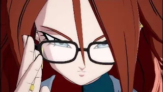 DBFZ Android 21( Lab Coat) Interactions with 18 & 17 and Some combos