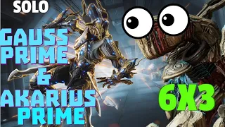 Warframe | Eidolon 6x3 Solo | GAUSS PRIME & AKARIUS PRIME | Rivenless