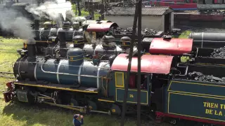 Las cuatro locomotoras a vapor del Tren de la Sabana