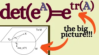 Matrix exponentials, determinants, and Lie algebras.