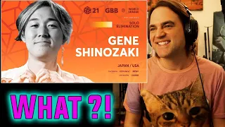 Gene Shinozaki GBB 2021 Beatbox Reaction  I GRAND BEATBOX BATTLE : WORLD LEAGUE I Solo Elimination