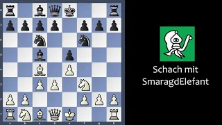 Italienische Partie Giuoco piano Möller-Angriff Schach mit SmaragdElefant