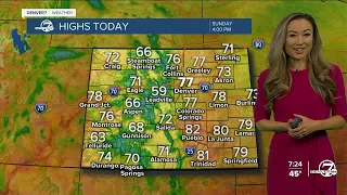 Sunny and mild Sunday across Colorado