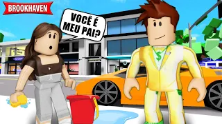 A MENINA QUE LAVAVA CARROS É FILHA DO MILIONÁRIO | Historinhas Brookhaven RP | Roblox