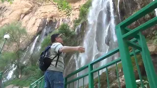 Узбекистан.  Водопад Сангардак недалеко от Денау - красивейший водопад Азии