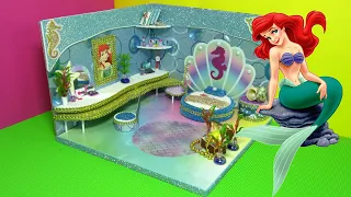 Diy miniature Ariel princess room миниатюрный домик для принцессы Ариэль своими руками