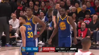 Golden State Warriors GSW vs Portland Trail Blazers | Game 4 | Full 4th Quarter | 2019 NBA Playoffs