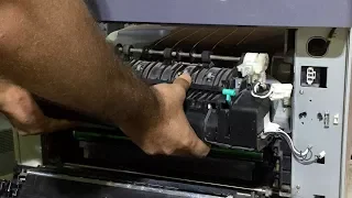 Replacing the upper fuser roller on toshiba e Studio 163, 166, 181