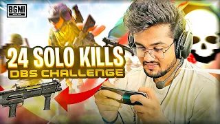 🔥Solo 24 Kills with DBS Only Challenge | Battlegrounds Mobile India | @rarebit